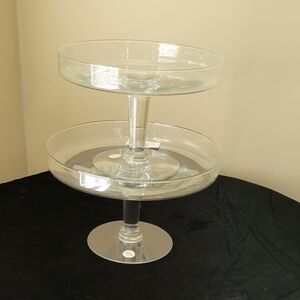 Princess House Clear Glass Cake Stands (Set of 3 - Can be sold separately)